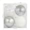 Assorted 4 Pack 4.7" Silver & White Shatterproof Ball Ornaments, 1pc. by Ashland®
